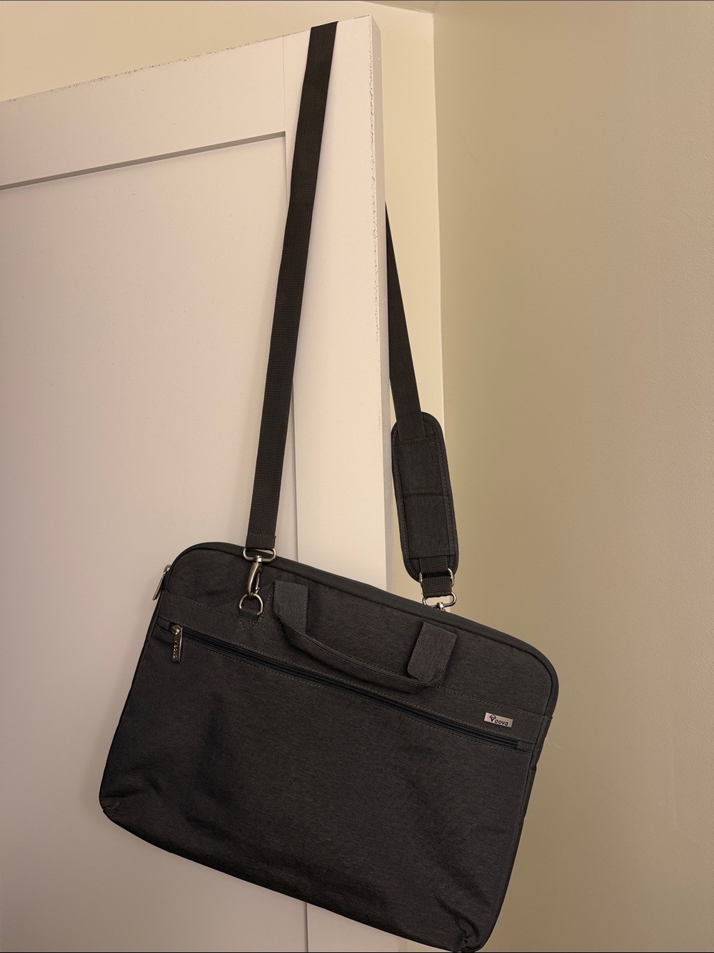Grey Briefcase Shoulder Bag